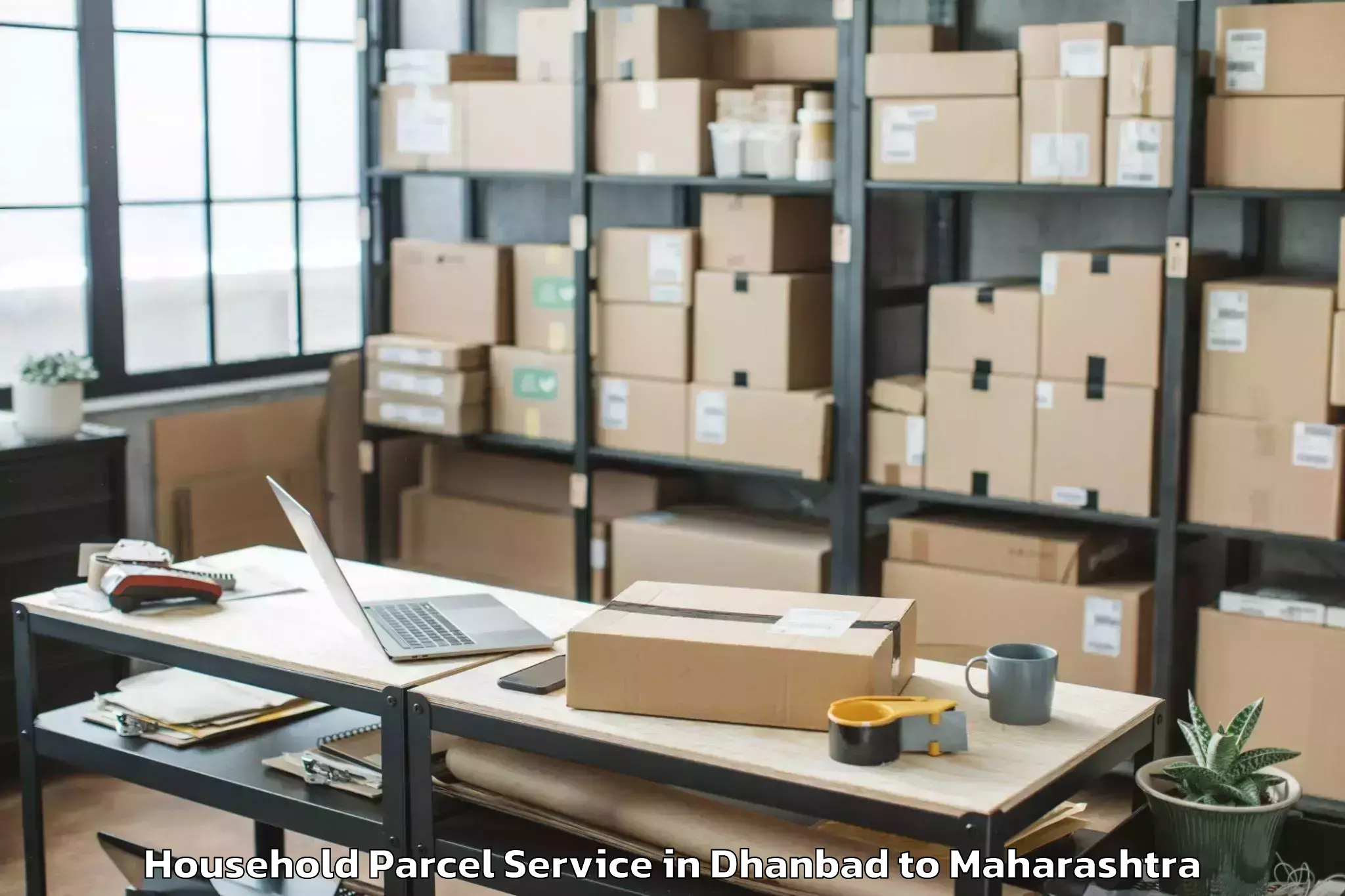 Easy Dhanbad to Chopda Household Parcel Booking